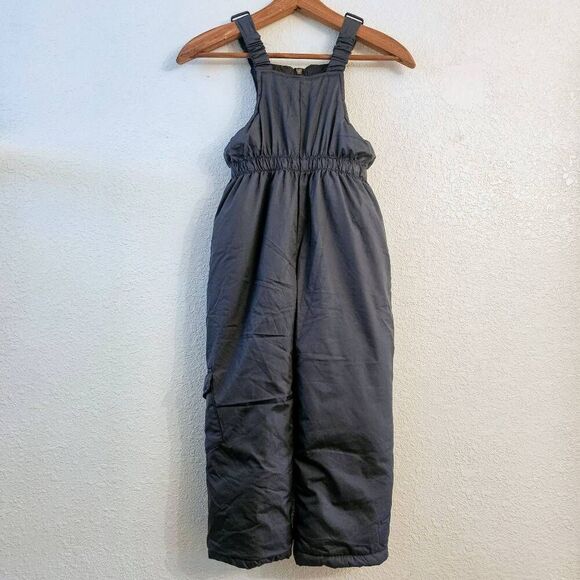 Kids Snow Bib Overalls w/ Leg pocket: Grey Size Small: Unisex Snowsuit Coveralls - Picture 7 of 7